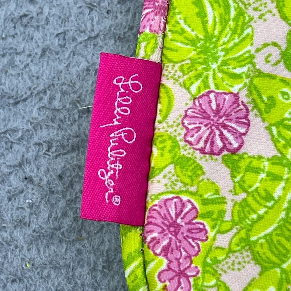 Lilly Pulitzer iPad Tablet Sleeve Case Zip Pink‎ Green Floral Neoprene 8x10